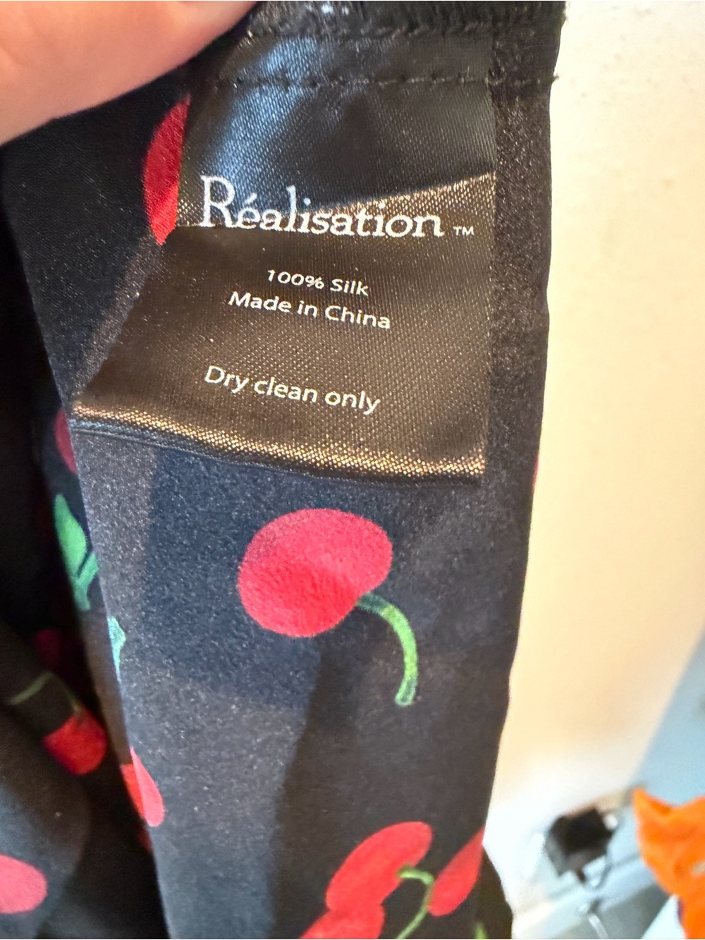 Réalisation Par The Leila in Chérie Silk Cherry Print Halter Neck Dress Sz Large - Picture 5 of 6